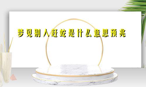 梦见别人赶蛇是什么意思预兆