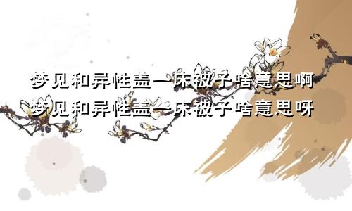 梦见和异性盖一床被子啥意思啊梦见和异性盖一床被子啥意思呀