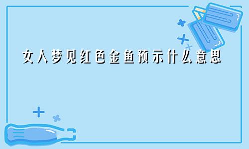 女人梦见红色金鱼预示什么意思
