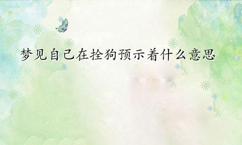 梦见自己在拴狗预示着什么意思