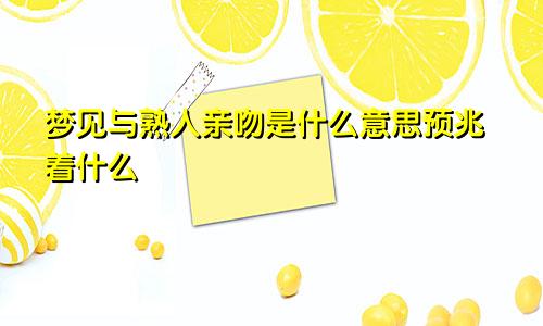 梦见与熟人亲吻是什么意思预兆着什么