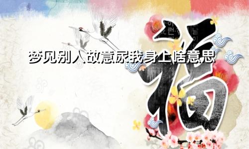 梦见别人故意尿我身上啥意思