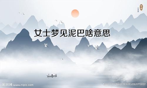 女士梦见泥巴啥意思