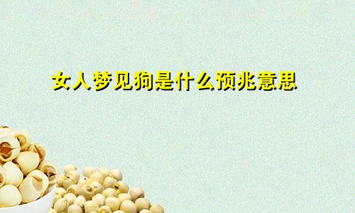 女人梦见狗是什么预兆意思