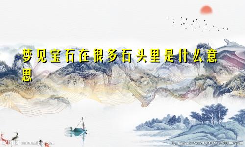 梦见宝石在很多石头里是什么意思