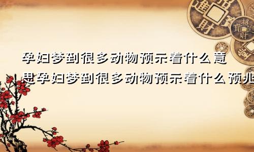 孕妇梦到很多动物预示着什么意思孕妇梦到很多动物预示着什么预兆
