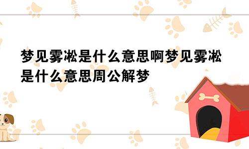 梦见雾凇是什么意思啊梦见雾凇是什么意思周公解梦