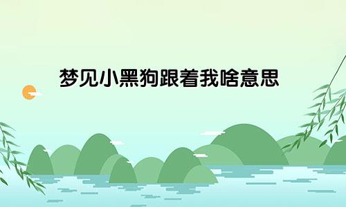 梦见小黑狗跟着我啥意思