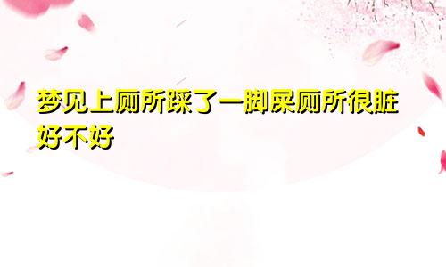 梦见上厕所踩了一脚屎厕所很脏好不好