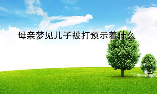 母亲梦见儿子被打预示着什么