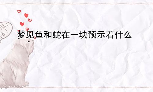 梦见鱼和蛇在一块预示着什么