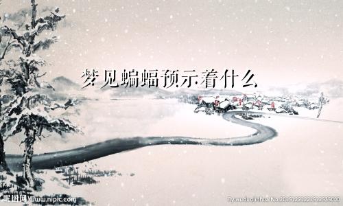 梦见蝙蝠预示着什么