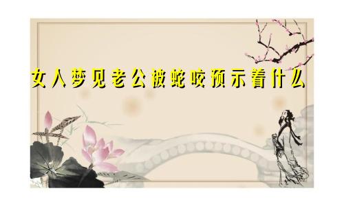 女人梦见老公被蛇咬预示着什么