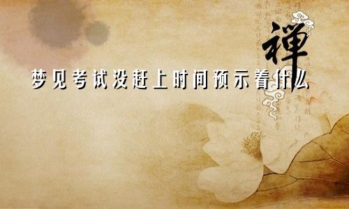 梦见考试没赶上时间预示着什么