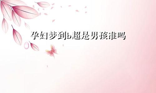 孕妇梦到b超是男孩准吗