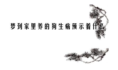 梦到家里养的狗生病预示着什么