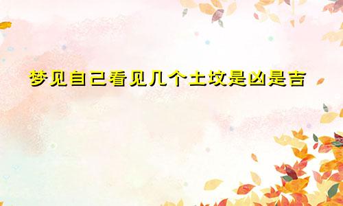 梦见自己看见几个土坟是凶是吉