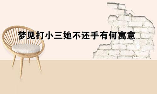 梦见打小三她不还手有何寓意