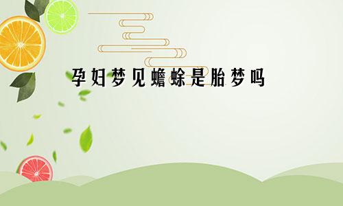 孕妇梦见蟾蜍是胎梦吗
