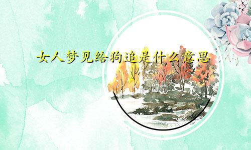 女人梦见给狗追是什么意思