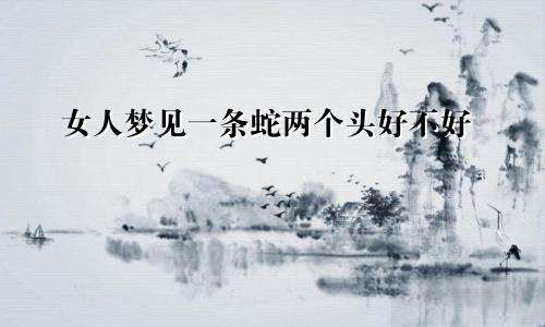 女人梦见一条蛇两个头好不好