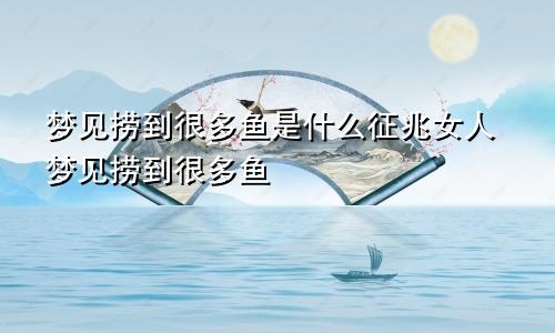 梦见捞到很多鱼是什么征兆女人梦见捞到很多鱼