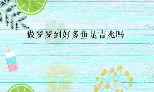 做梦梦到好多鱼是吉兆吗