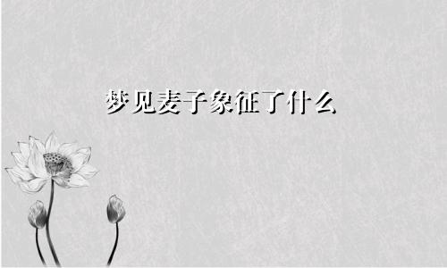 梦见麦子象征了什么