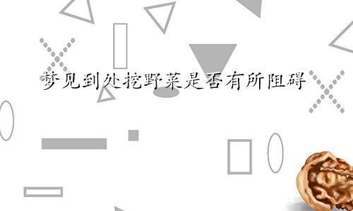 梦见到处挖野菜是否有所阻碍