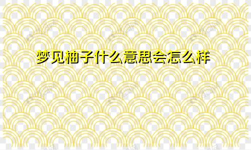 梦见柚子什么意思会怎么样