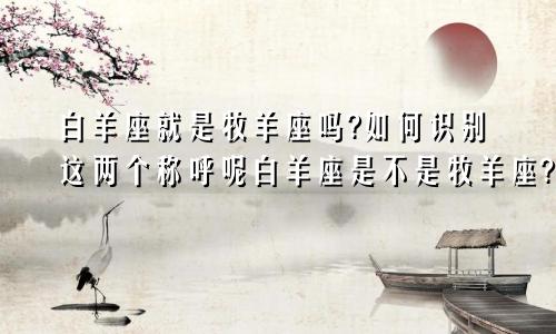 白羊座就是牧羊座吗?如何识别这两个称呼呢白羊座是不是牧羊座?