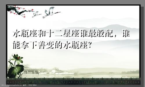 水瓶座和十二星座谁最般配,谁能拿下善变的水瓶座?