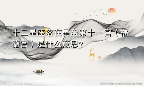 十二星座落在星盘第十一宫（福德宫）是什么意思？