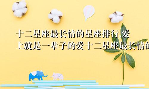 十二星座最长情的星座排行,爱上就是一辈子的爱十二星座最长情的星座排行,爱上就是一辈子的人