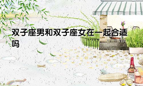 双子座男和双子座女在一起合适吗