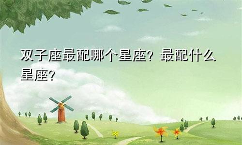 双子座最配哪个星座?最配什么星座?