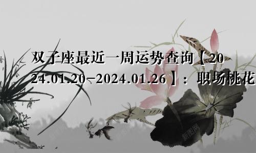 双子座最近一周运势查询【2024.01.20-2024.01.26】:职场桃花很多