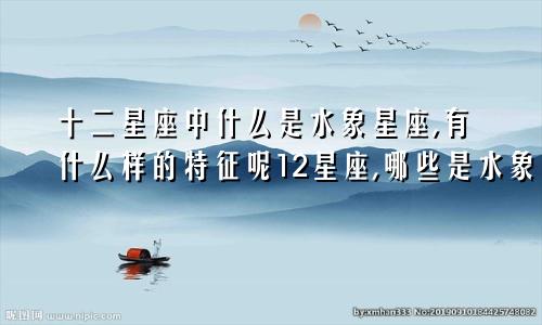 十二星座中什么是水象星座,有什么样的特征呢12星座,哪些是水象星座?