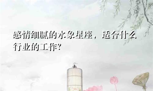 感情细腻的水象星座，适合什么行业的工作？