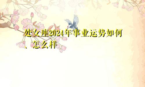 处女座2024年事业运势如何、怎么样