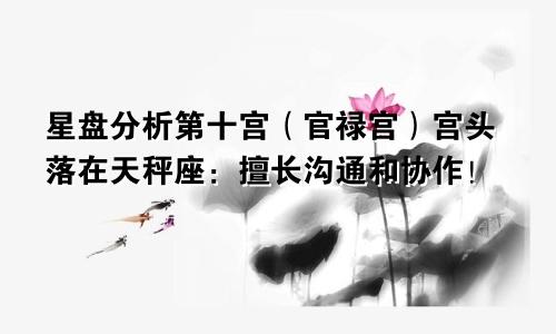 星盘分析第十宫(官禄宫)宫头落在天秤座:擅长沟通和协作!