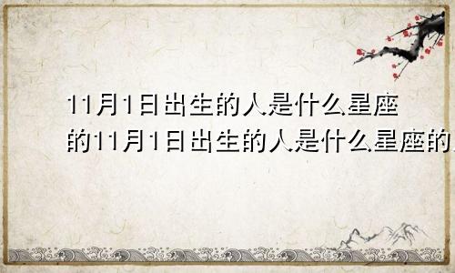 11月1日出生的人是什么星座的11月1日出生的人是什么星座的人
