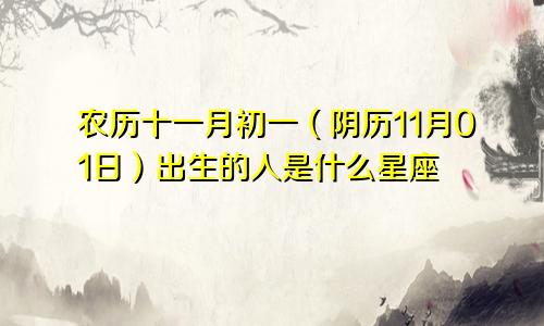 农历十一月初一（阴历11月01日）出生的人是什么星座