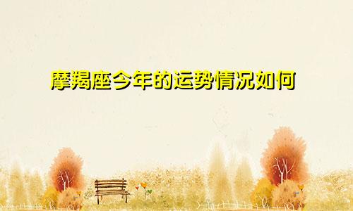 摩羯座今年的运势情况如何