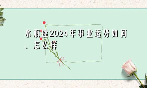 水瓶座2024年事业运势如何、怎么样