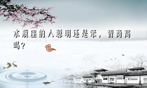 水瓶座的人聪明还是笨,智商高吗?
