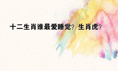 十二生肖谁最爱睡觉？生肖虎？