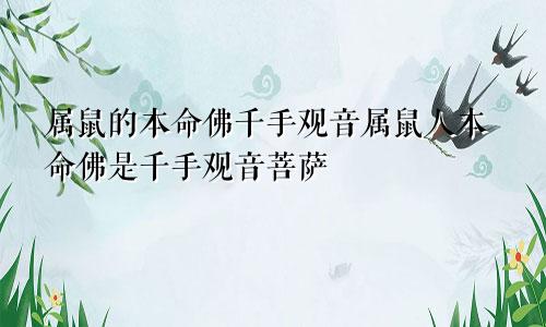 属鼠的本命佛千手观音属鼠人本命佛是千手观音菩萨