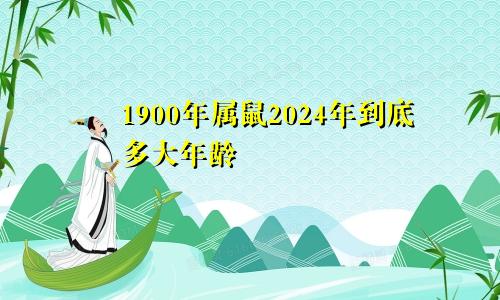 1900年属鼠2024年到底多大年龄