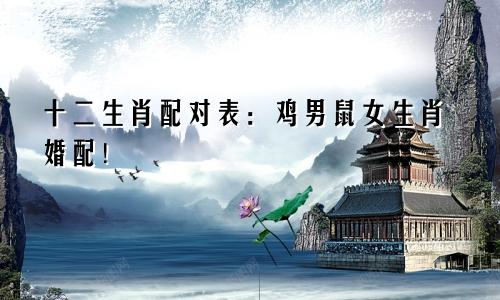 十二生肖配对表：鸡男鼠女生肖婚配！